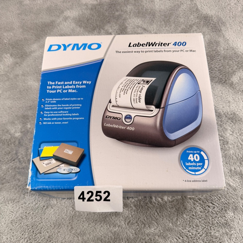 DYMO LabelWriter 400 Printer OS Silver Blue Thermal Label Maker 69100 Office